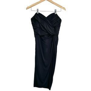 Paule Ka Black Strapless Bodycon Cocktail Party Dress‎ Size 10